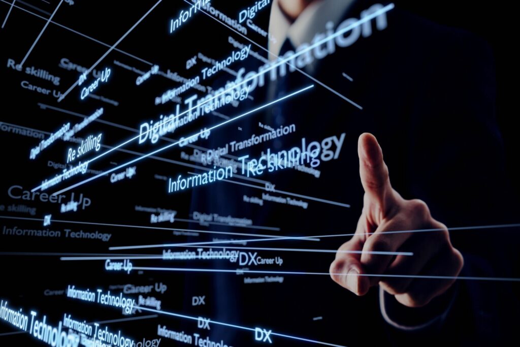Computer graphic of Digital transformation