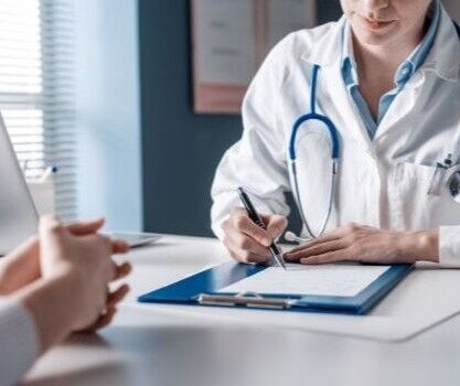 doctor in consultation with patient