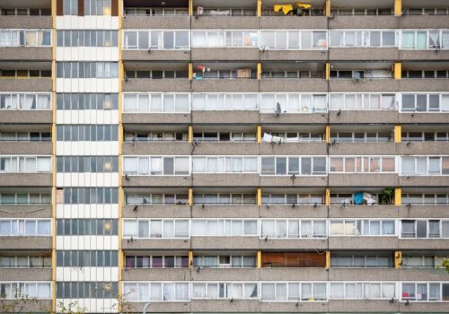 High-rise flats indicating health inequalities